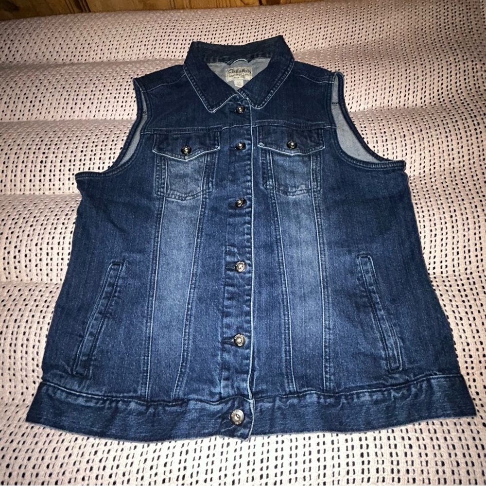 Women’s Cabela's Blue Denim Vest size large